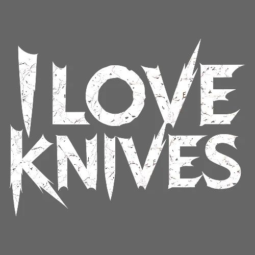 I Love Knives Sharp Blade Typography - Men's Premium T-Shirt