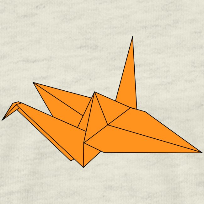 Origami Paper Crane Design - Orange