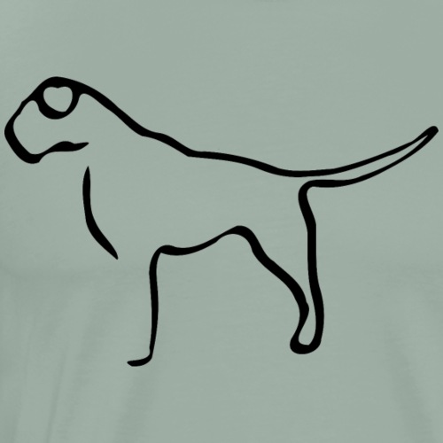 one line mastiff great dane - Men's Premium T-Shirt