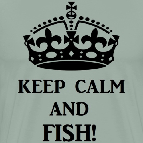 keep calm fish blk - Men's Premium T-Shirt