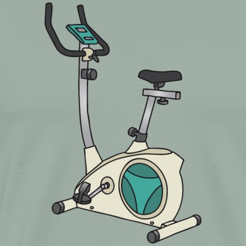 Hometrainer, exercise bike, ergometer - Men's Premium T-Shirt