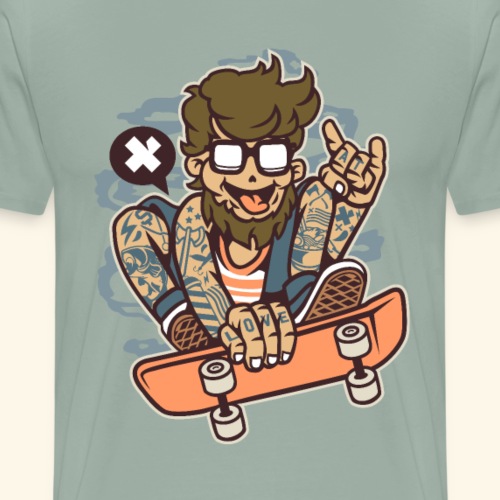 Bearded Skater - Men's Premium T-Shirt