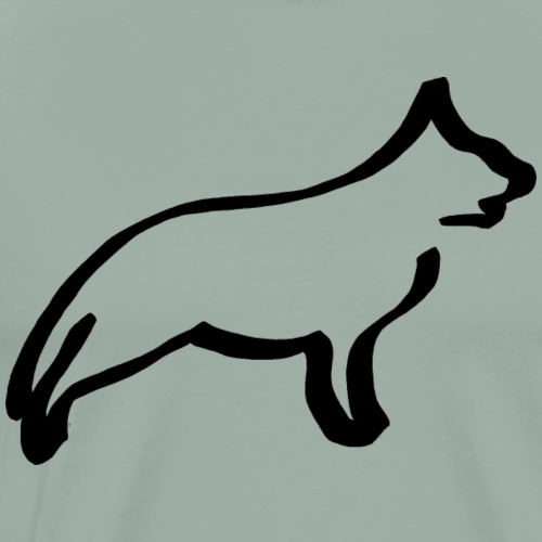 one line german shepherd - Men's Premium T-Shirt