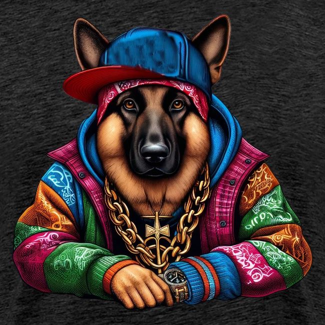 German Shepherd The Rapper Drawing