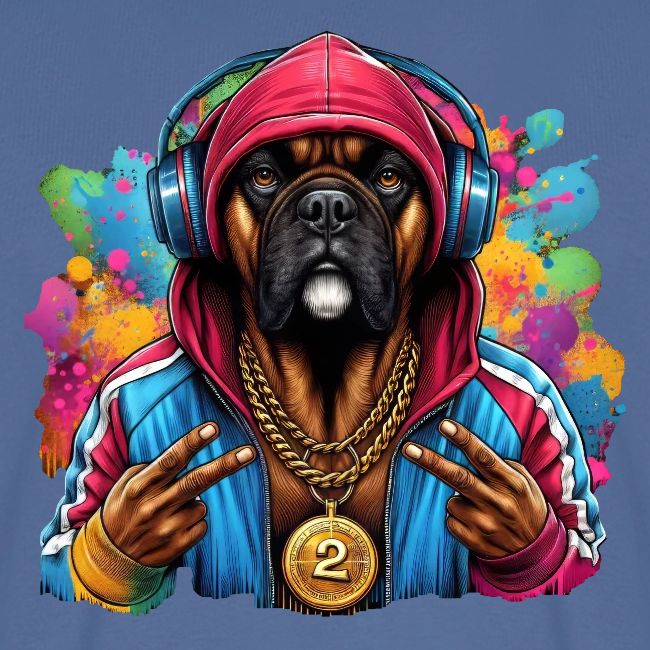 Boxer Dog Splash Art