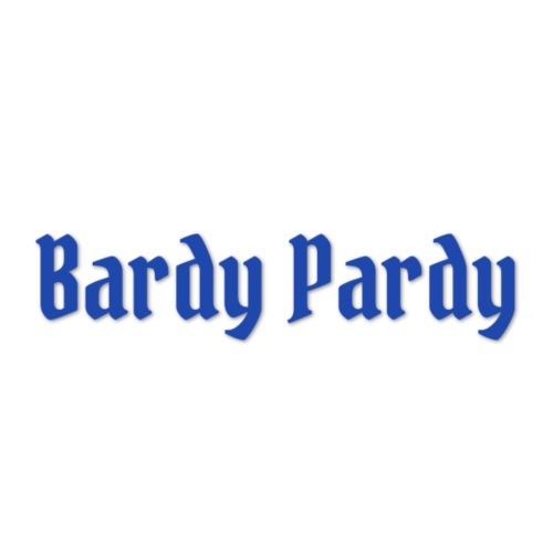 Bardy Pardy Blue Letters - Men's Premium T-Shirt
