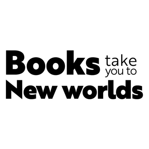 Books Take You to New Worlds (black) - Men's Premium T-Shirt