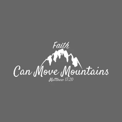 faith move can mountains Matthew 17:20 white - Men's Premium T-Shirt