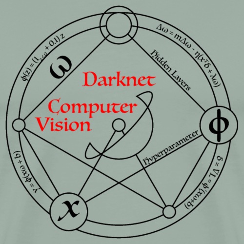 darknet computer vision black and red - Men's Premium T-Shirt