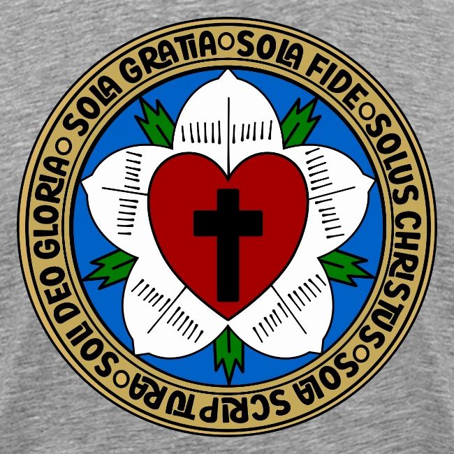 Luther Rose Five Solas Shirt–Christian Reformation