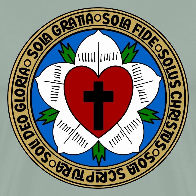 Luther Rose Five Solas Shirt–Christian Reformation