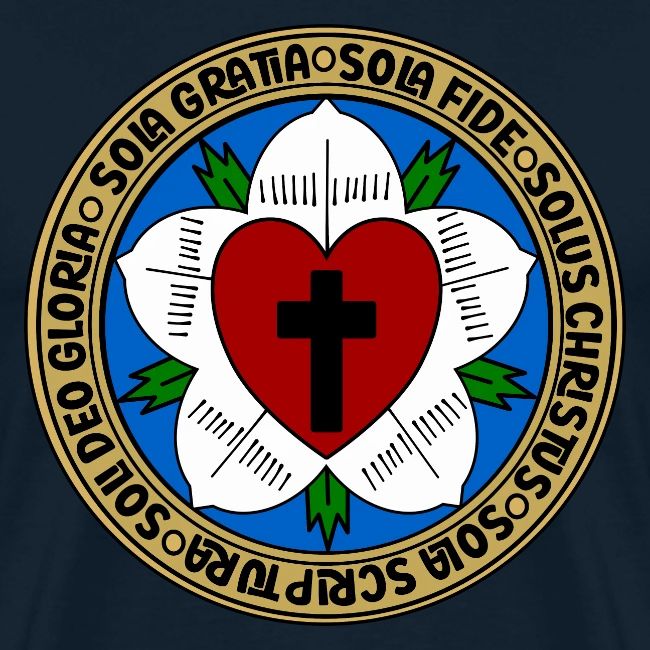 Luther Rose Five Solas Shirt–Christian Reformation