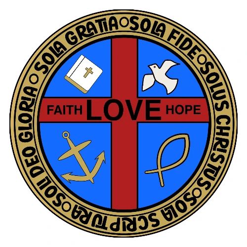 Five Solas Faith Hope Love Shirt–Christian Symbols - Men's Premium T-Shirt