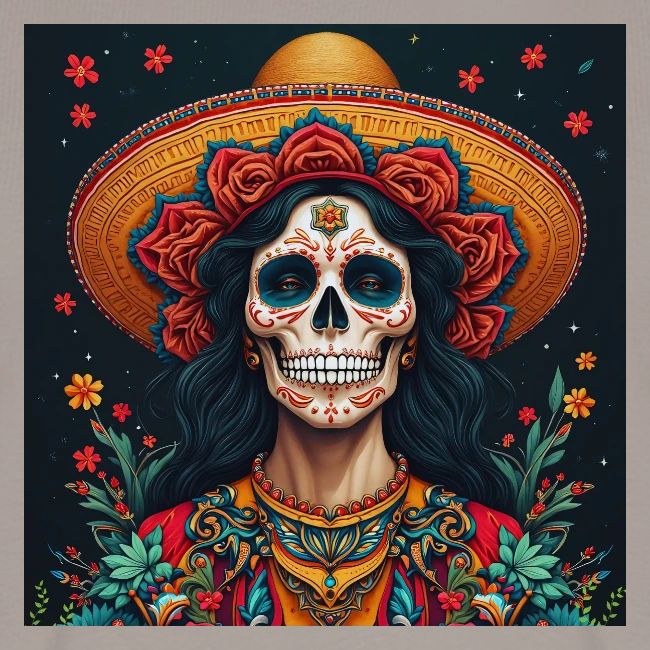 Charra Skull Art | Traditional Mexican Design