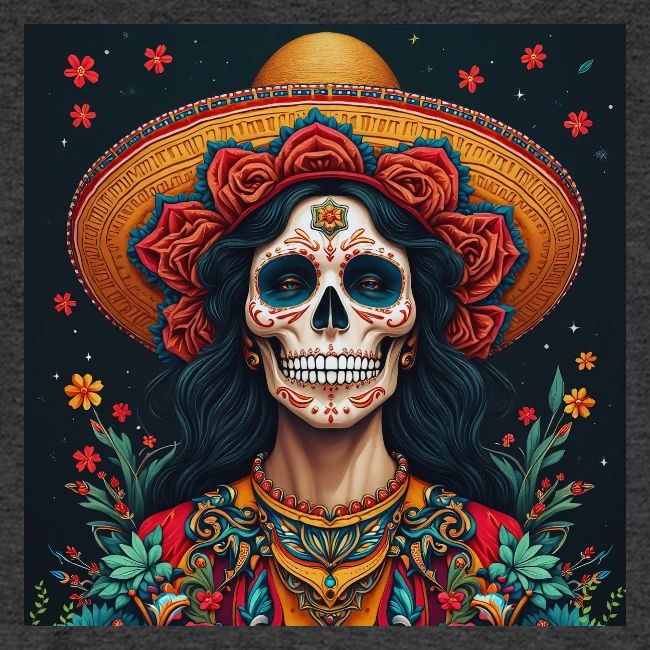 Charra Skull Art | Traditional Mexican Design