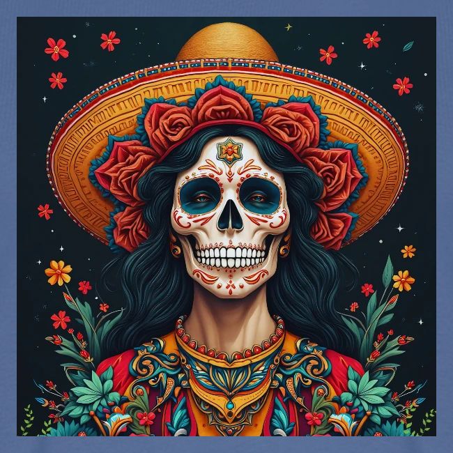 Charra Skull Art | Traditional Mexican Design