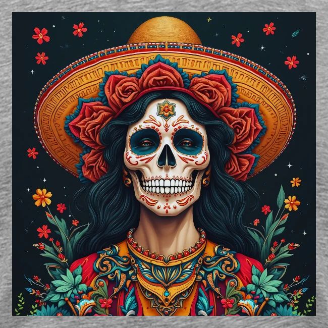 Charra Skull Art | Traditional Mexican Design