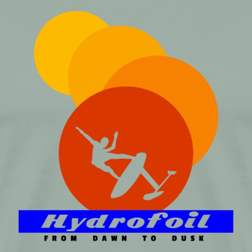 hydrofoiling from dawn to dusk - Men's Premium T-Shirt
