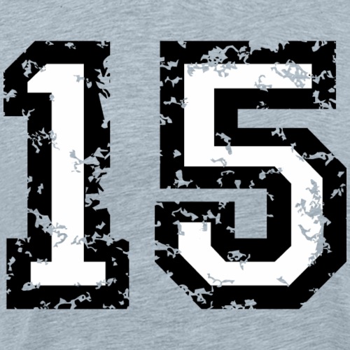 Number 15 Fifteen 15th Birthday (Black&White) - Men's Premium T-Shirt