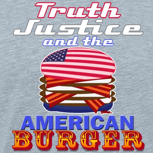 Truth Justic and the American Burger - Men's Premium T-Shirt
