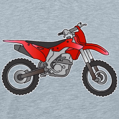 A red motocross motorcycle, off-road motor bike - Men's Premium T-Shirt