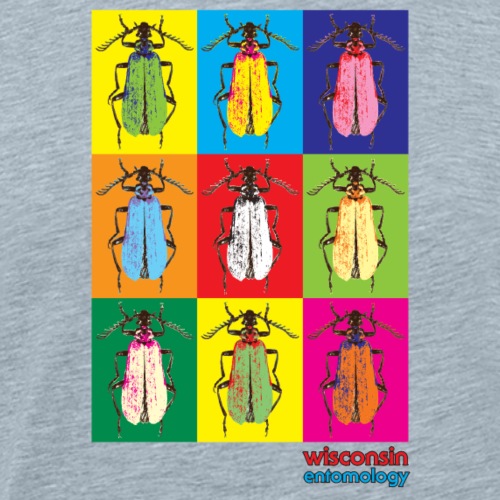 Warhol-style Pyrochroid beetles - Men's Premium T-Shirt