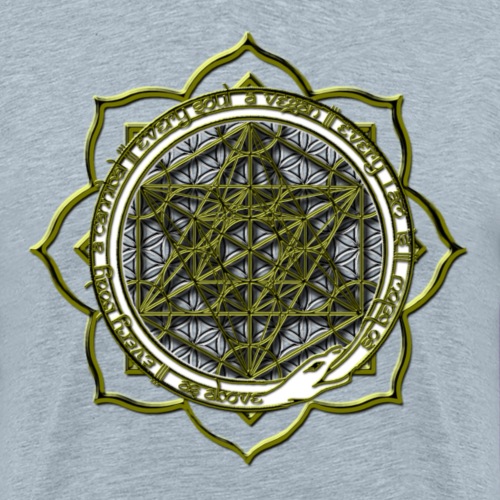 Energy Immersion, Metatron's Cube Flower of Life - Men's Premium T-Shirt