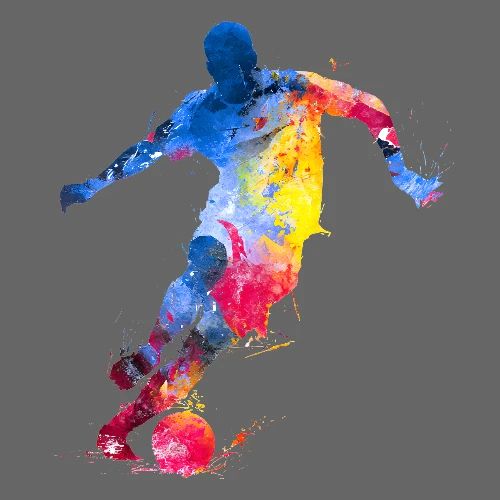 Soccer: Splash Kick - Men's Premium T-Shirt