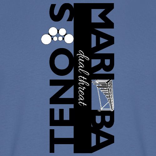Dual Threat Black Vertical Marimba Tenor - Men's Premium T-Shirt