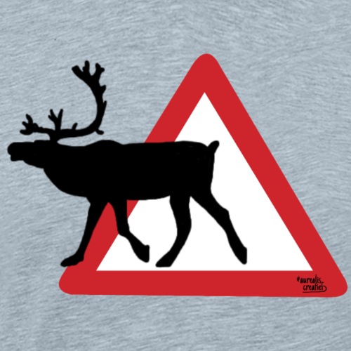 Norway - reindeer traffic sign - Men's Premium T-Shirt