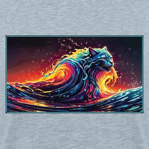 Wavecat Firelight - Men's Premium T-Shirt