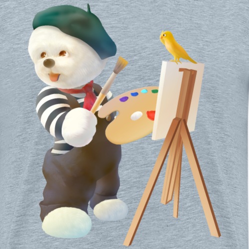 Cute Puppy Artist With Brush and Palette T-Shirt