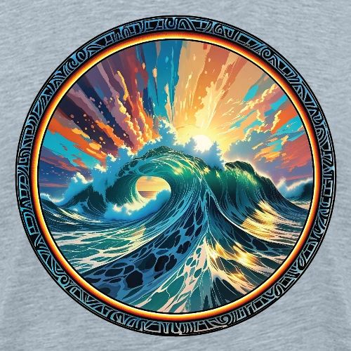 Rainbow Ray Wave - Men's Premium T-Shirt