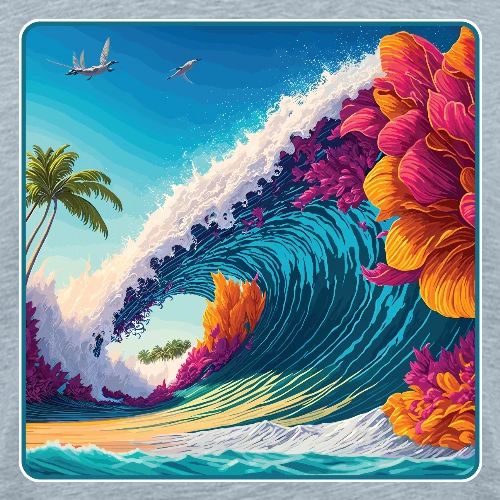 Giant Shore Pound Wave - Men's Premium T-Shirt