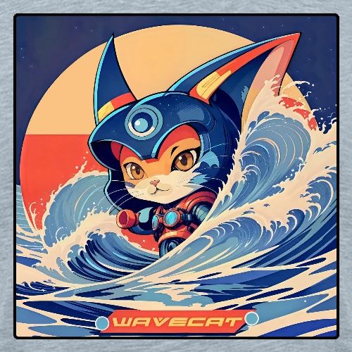 Wavecat Kitten - Men's Premium T-Shirt