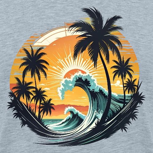 Sunshine Peak Waves - Men's Premium T-Shirt