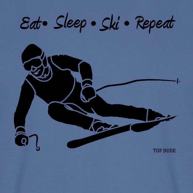 Eat Sleep Ski Repeat - bw - new001