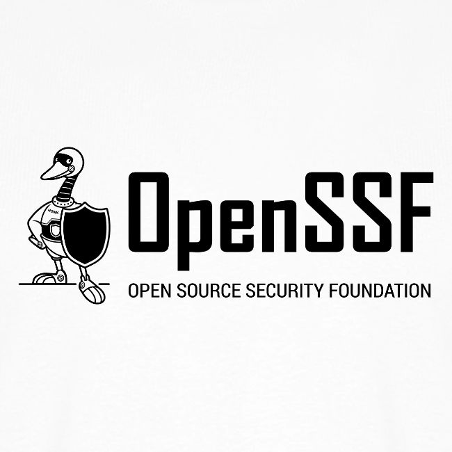 OpenSSF wide black and white logo