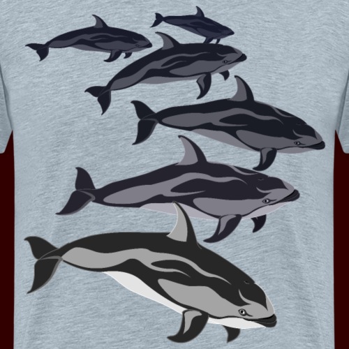 Dolphin Art Pacific White Sided Dolphin - Men's Premium T-Shirt