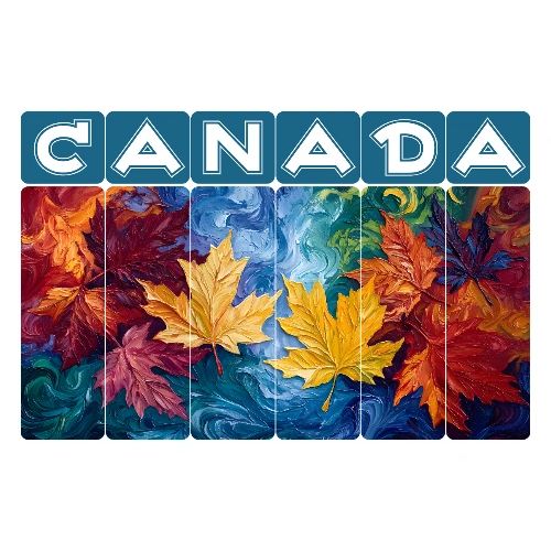 Canada in Brushstrokes - Men's Premium T-Shirt