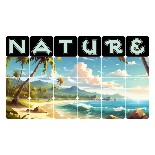 Nature: Sun-Kissed Shore - Men's Premium T-Shirt