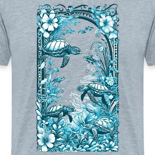 Sea Turtle Forest - Men's Premium T-Shirt