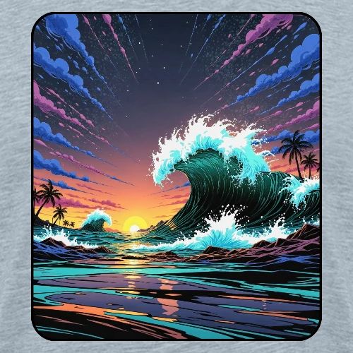 Infinite Wave Field - Men's Premium T-Shirt