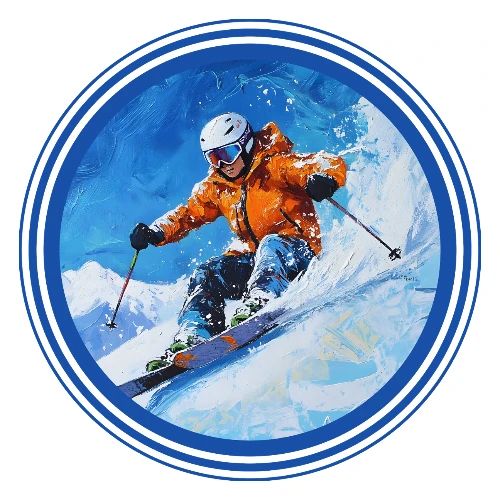 Skiing: On the Edge - Men's Premium T-Shirt