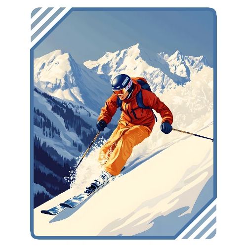 Mountain Skiing Vibes - Men's Premium T-Shirt
