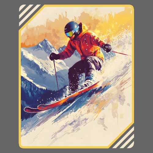 Skiing Through Snow Dreams - Men's Premium T-Shirt