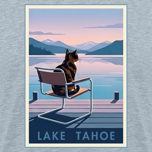 Lake Tahoe Cat - Men's Premium T-Shirt
