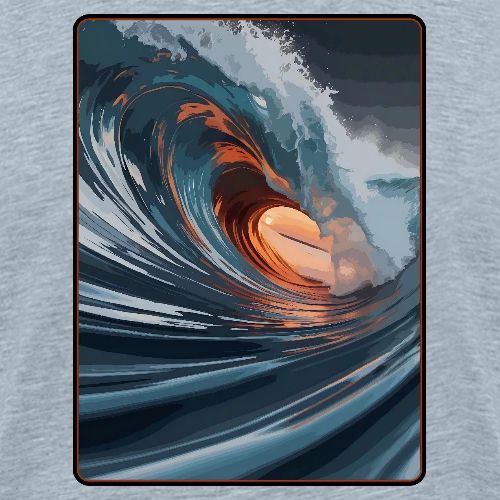 Copper Light Wave - Men's Premium T-Shirt