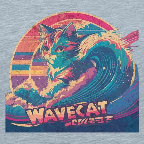 Vintage Wavecat - Men's Premium T-Shirt