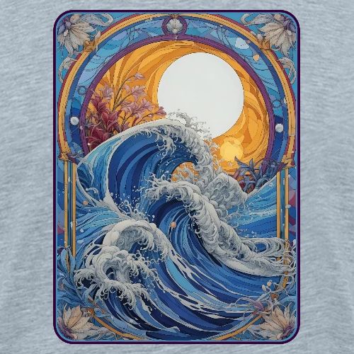 Art Nouveau Wave - Men's Premium T-Shirt